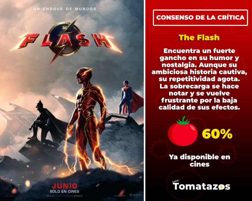 Consenso de la crítica de The Flash. (Crédito: Tomatazos)