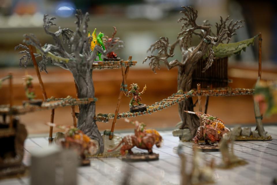 Dungeons & Dragons miniatures at Cards 'n Stripes Games in Republic on Friday, June 23, 2023.
