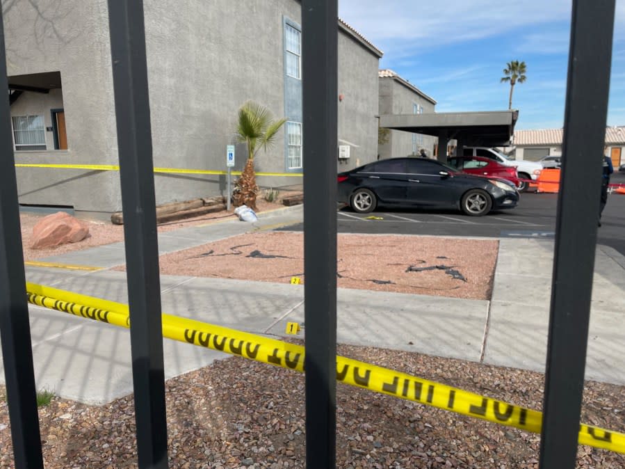 According to the North Las Vegas Police Department, officers were called to an apartment complex in the 1000 block of East Carey Avenue at around 11:45 a.m. on Feb. 14. (KLAS)