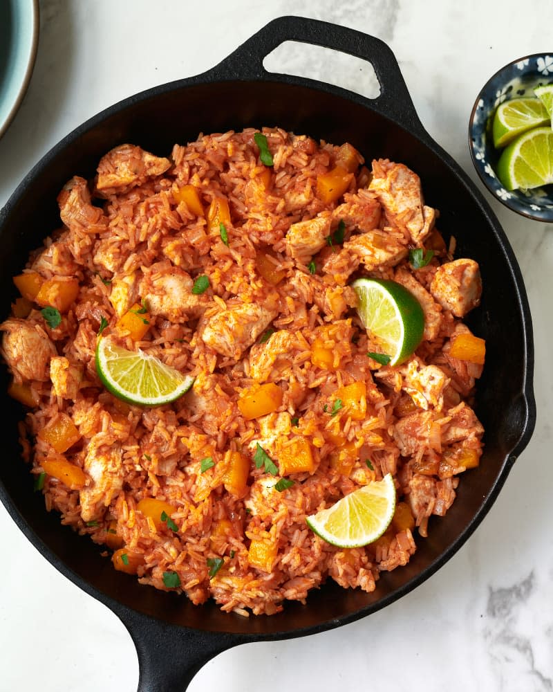 Spanish-Style Chicken and Rice Skillet 