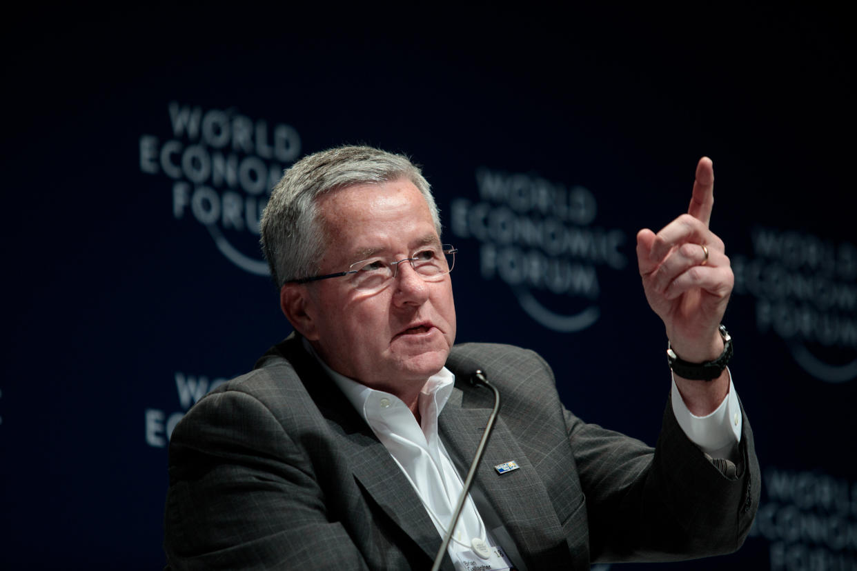 Brian Gallagher, president and chief executive officer of United Way Worldwide Inc., speaks during the World Economic Forum on Latin America in 2018. (Photo: Bloomberg via Getty Images)