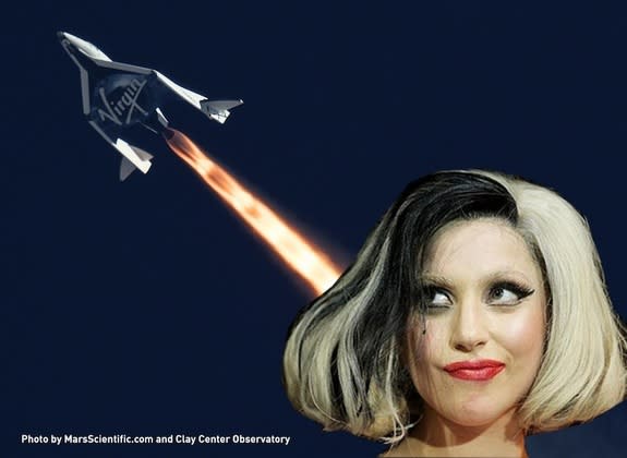 Pop star Lady Gaga has her sights set on a trip to space aboard Virgin Galactic's SpaceShipTwo.