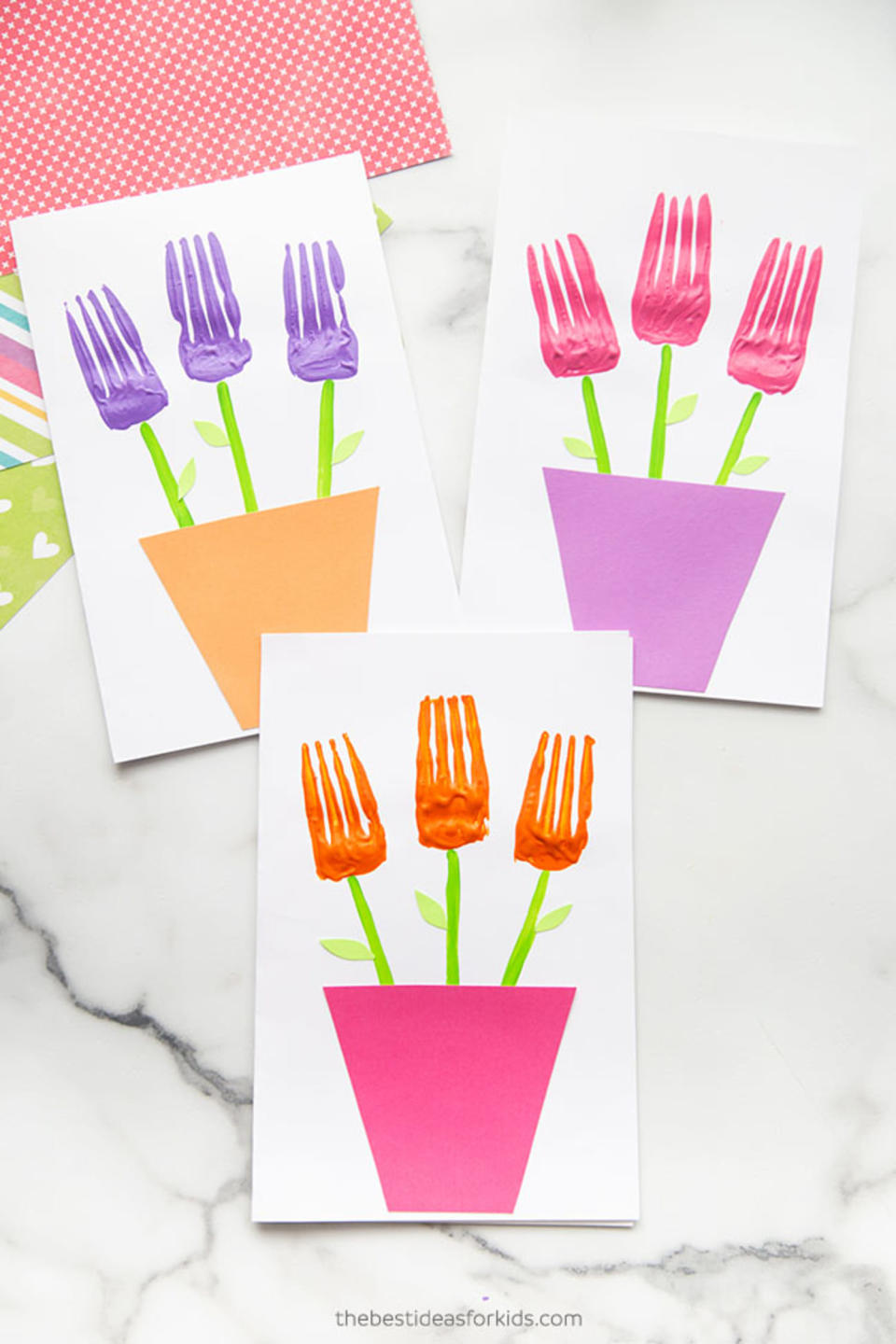 fork flowers card (The Best Ideas for Kids)