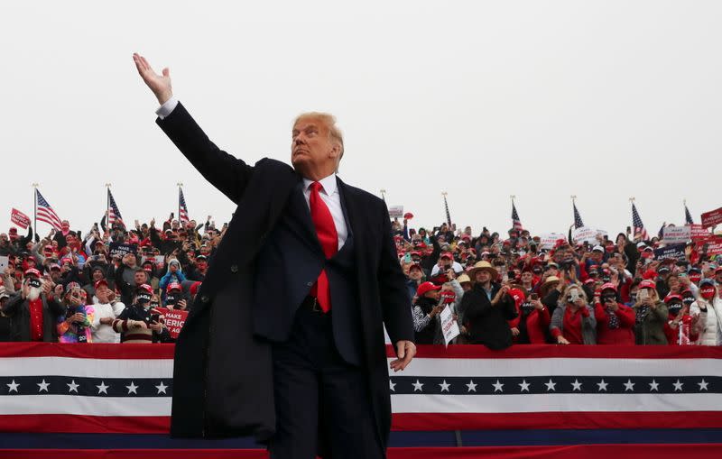 U.S. President Donald Trump holds a campaign event, in Lititz, Pennsylvania