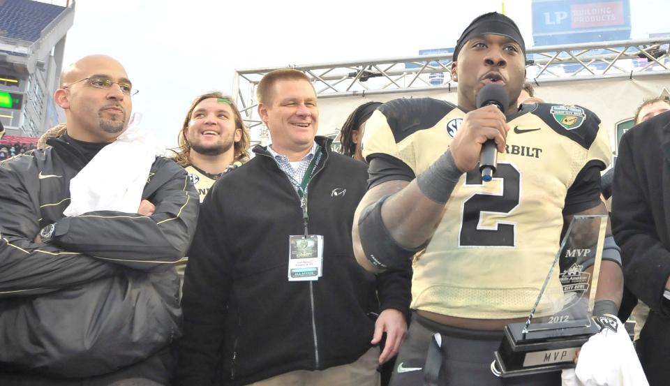 Former Vanderbilt running back Zac Stacy, MVP of the 2012 Music City Bowl, will serve this year as the game's Youth Football Ambassador.