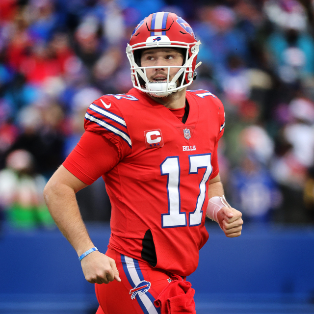 Bills training camp: Josh Allen wears throwback red helmets