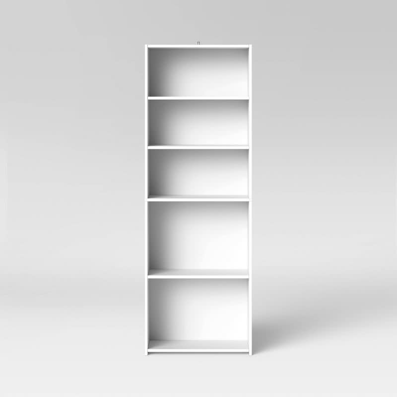 the bookcase in white