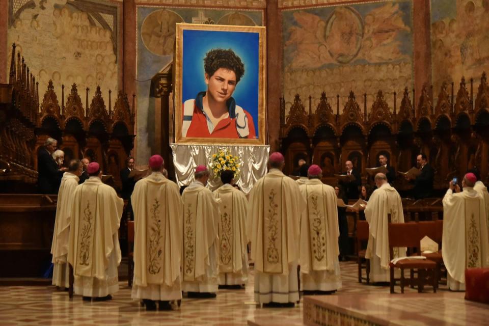 Carlo was beatified, the step before sainthood, in a 2020 ceremony in the Basilica of Saint Francis of Assisi (Alamy)