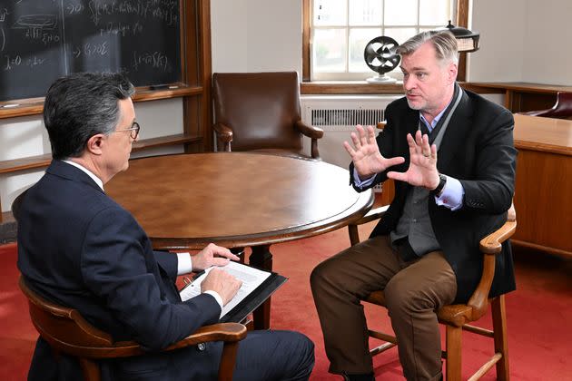 Stephen Colbert, left, hilariously caught the 