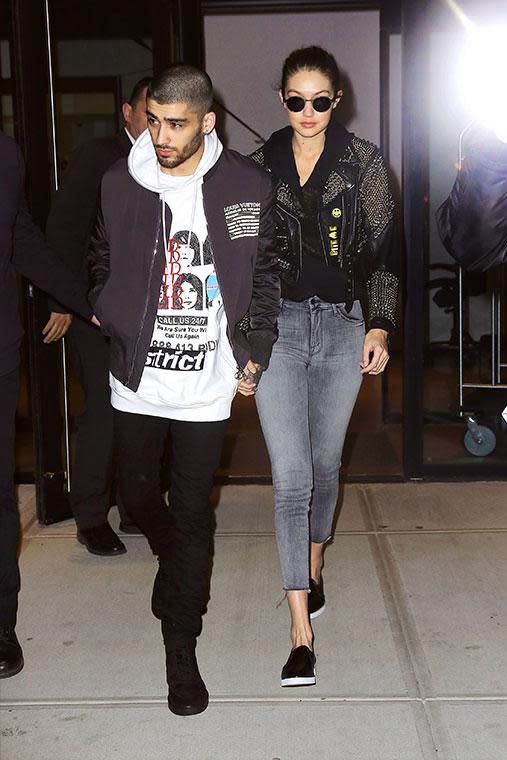 The power couple were spotted looking on point in NYC as they headed out for date night to Zayn's fav restaurant, Tamarind, in Tribeca. <br><br> Credit: Splash