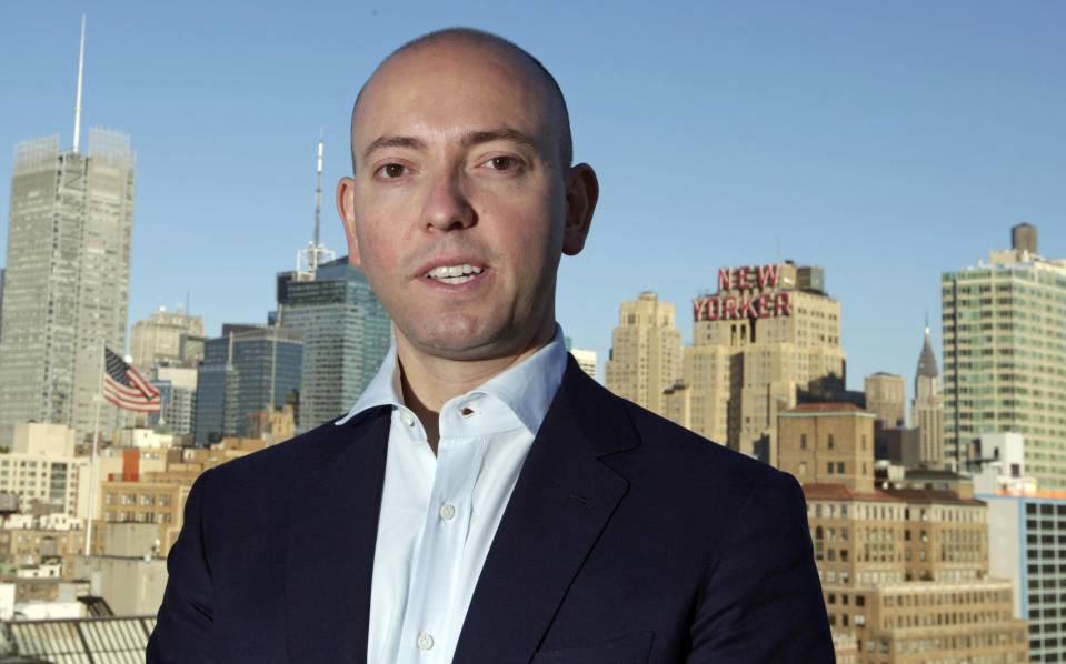 FILE - In this Oct. 16, 2012 file photo, Greg Smith, a former Goldman Sachs banker, poses for a photograph in New York. In March 2012, Smith quit Goldman Sachs with an opinion piece in the New York Times assailing a "toxic and destructive" culture at the investment bank and accusing it of putting profits ahead of clients' interests, "ripping off" investors and dismissing customers as "muppets." Smith was praised by some for exposing corruption and dismissed by others as a disgruntled employee. He turned his resignation into a book, "Why I Left Goldman Sachs." (AP Photo/Frank Franklin II, File)