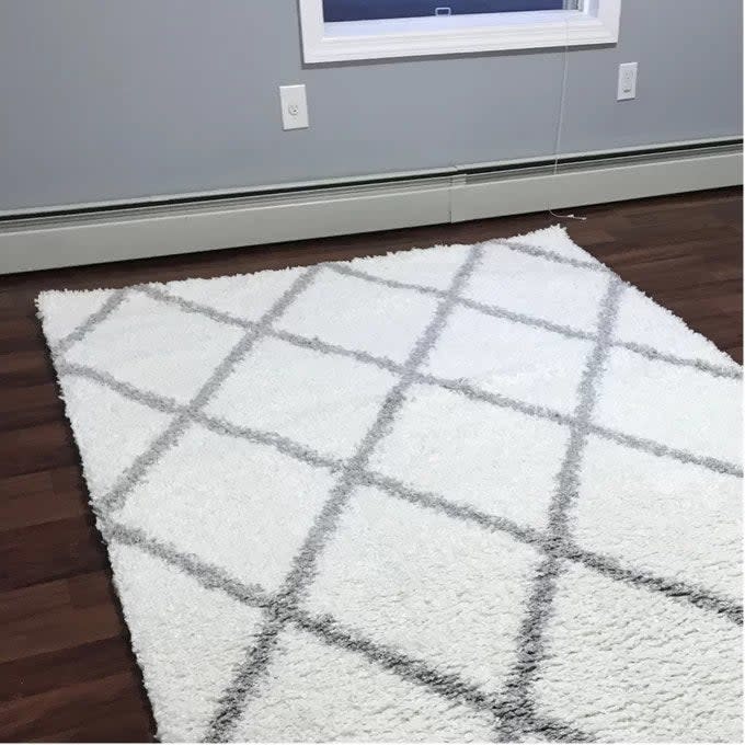 Reviewer's photo of the rug in the color White