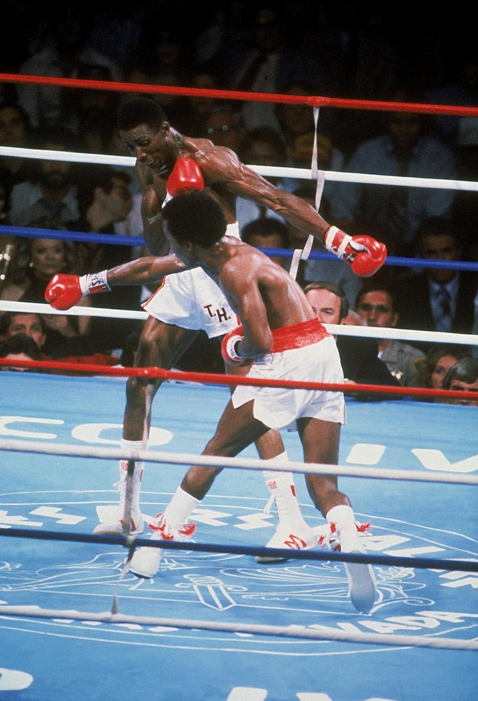 Sugar Ray Leonard v 'Hit Man' Hearns in 1981