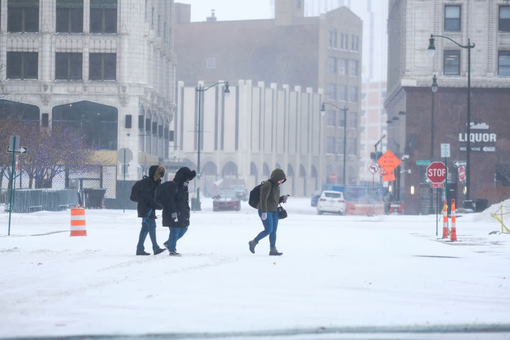 Detroit residents were among those who experienced frigid temperatures over the holidays. The winter storm dropped temperatures to single digits in much of the country and led to controlled power outages to prevent grid failure. (Photo by Matthew Hatcher/Getty Images)