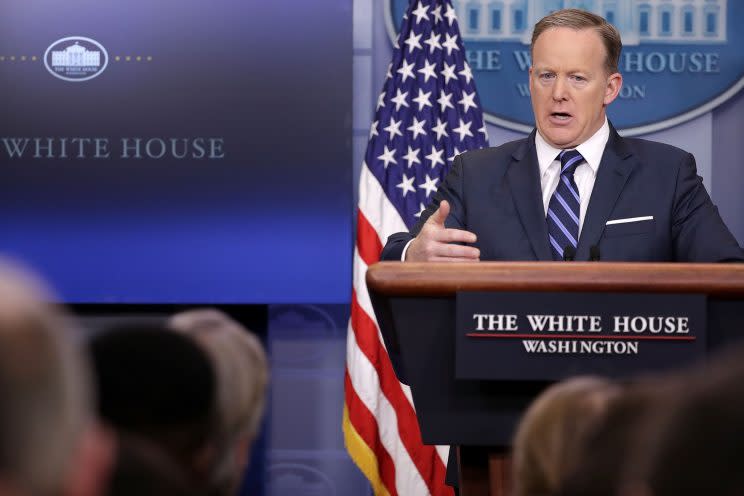 White House press secretary Sean Spicer. (Photo: Chip Somodevilla/Getty Images)