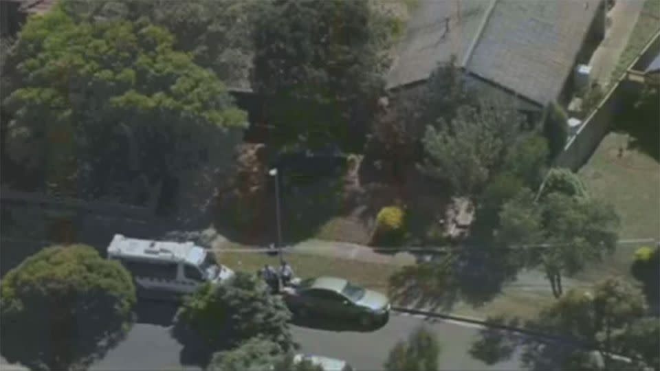 The intruder had stabbed a woman at this nearby property. Photo: 7News