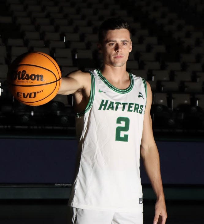 Poughkeepsie native Sam Peek poses during a photo shoot as a member of the Stetson University men's basketball team.