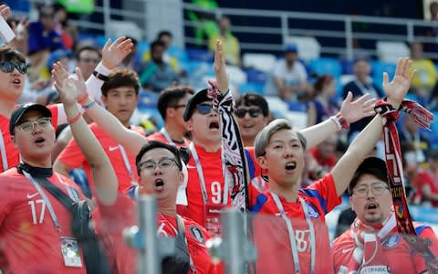 south korean fans - Credit: ap