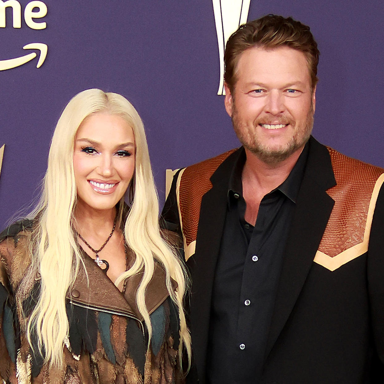 Gwen Stefani and Blake Shelton at the 59th Academy of Country Music Awards