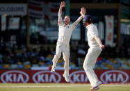 Cricket - England v Sri Lanka, Third Test - Colombo, Sri Lanka - November 24, 2018. England's Ben Stokes celebrates after taking the wicket of Sri Lanka's Niroshan Dickwella (not pictured). REUTERS/Dinuka Liyanawatte