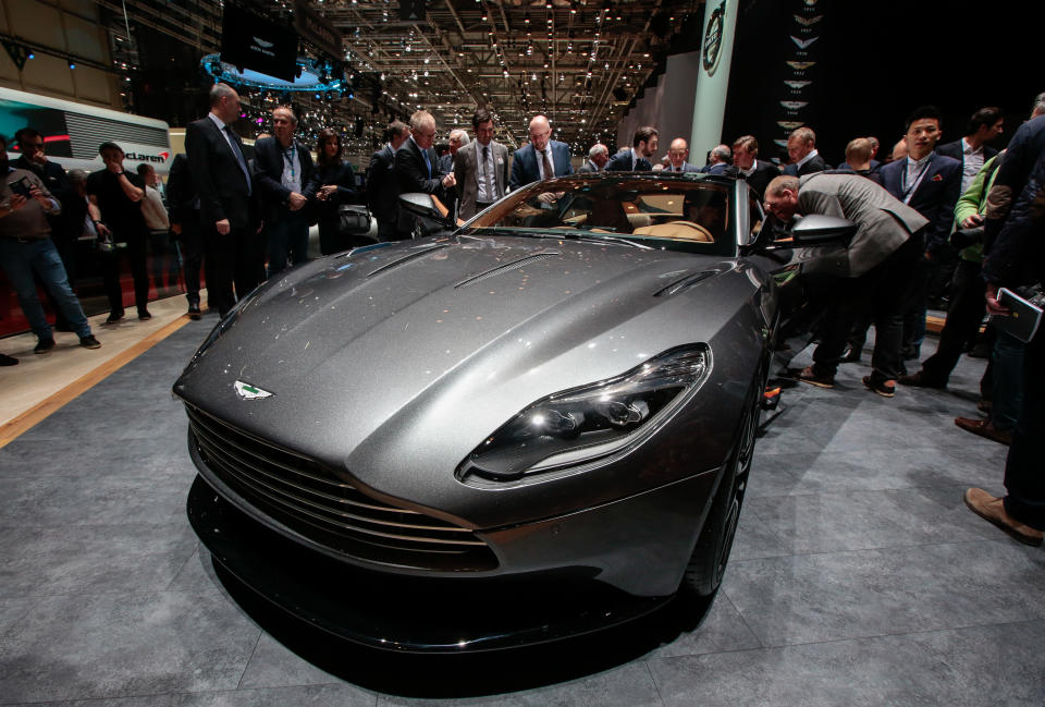 Aston Martin is betting on strong sales of the DB11, which was unveiled in 2016. Photo: Jason Alden/Bloomberg