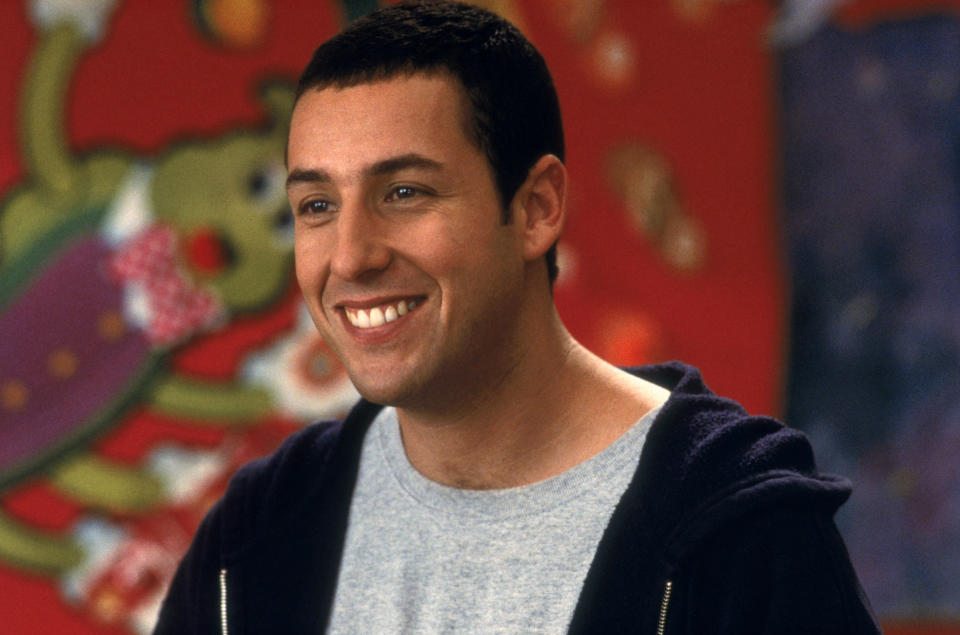 Adam Sandler smiling in Big Daddy