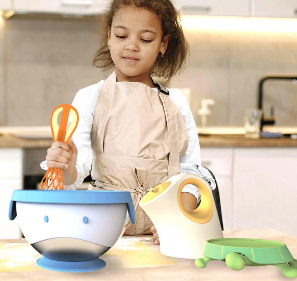 南台作品「Cookidlike-兒童廚具繪本設計組」獲IDEA銅獎。（南台提供）