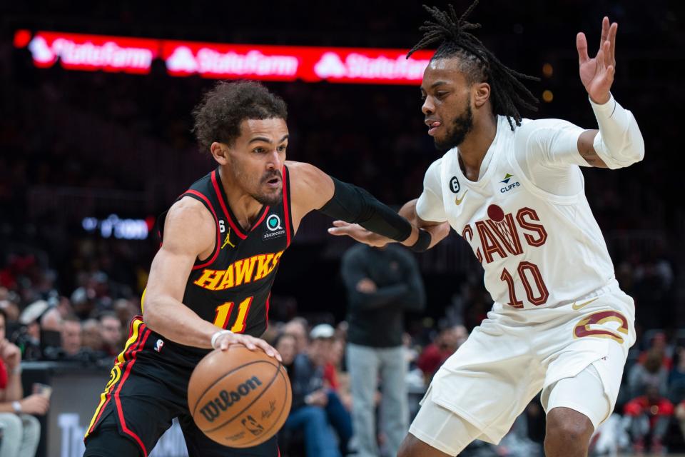 Trae Young's 26.2 points a game lead the Hawks. He has missed two of Atlanta's four games against the Bucks.