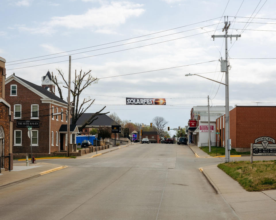 Perryville is hosting a three-day “SolarFest” event to celebrate Monday’s total eclipse, with much of the programming free. (Whitten Sabbatini for NBC News)