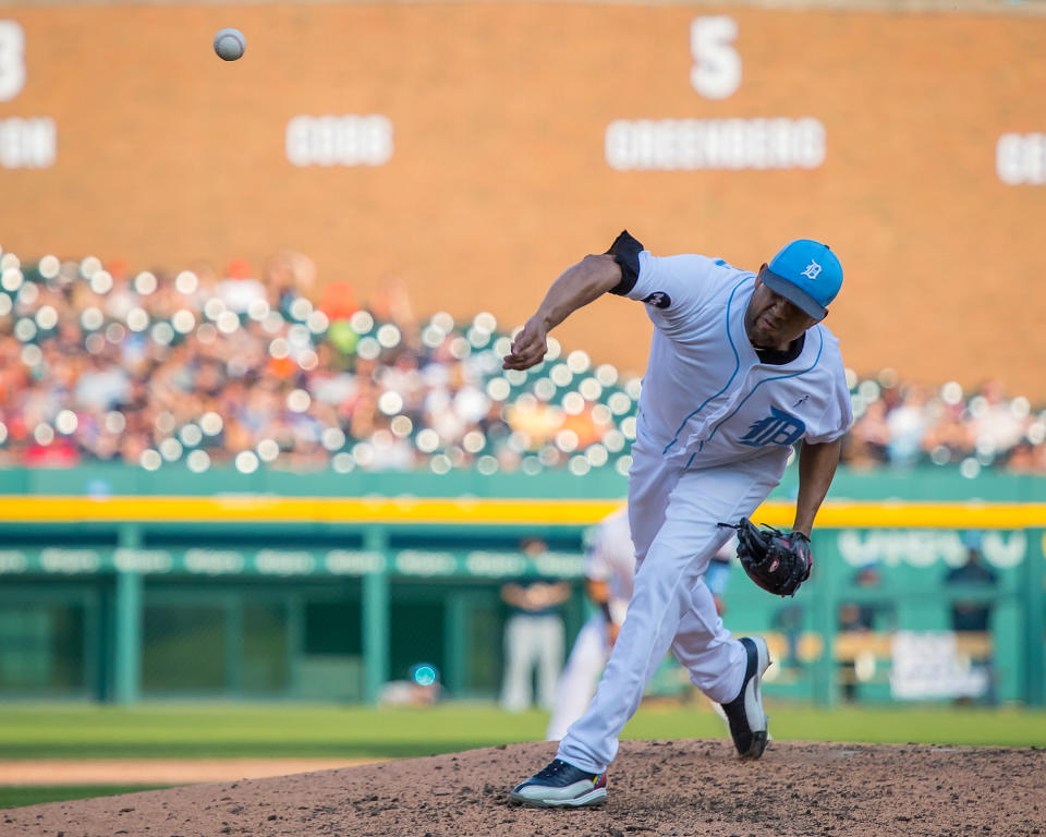 Francisco Rodriguez離開洛杉磯天使後成績表現落差甚遠。Photo by Dave Reginek/Getty Images）