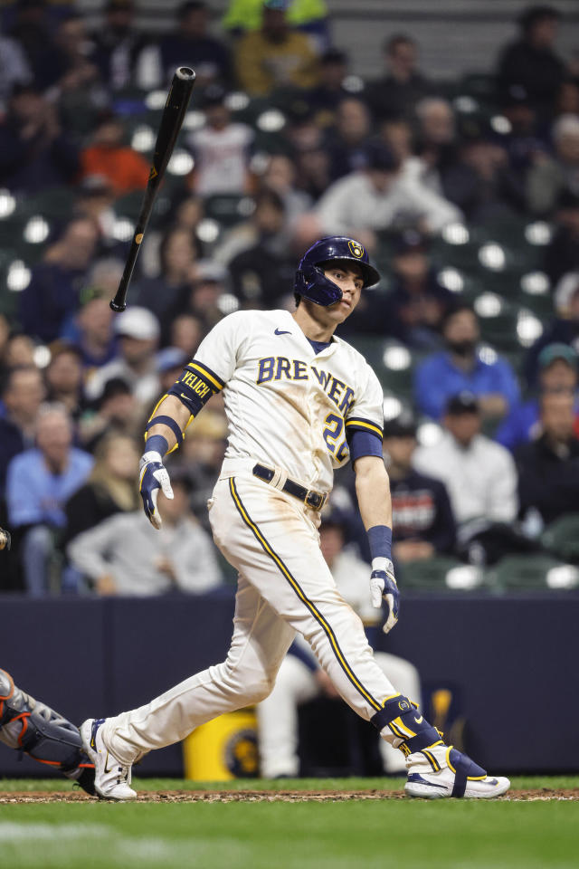 Javier Baez removed from game as Brewers hit yet another Detroit Tigers  batter in hand