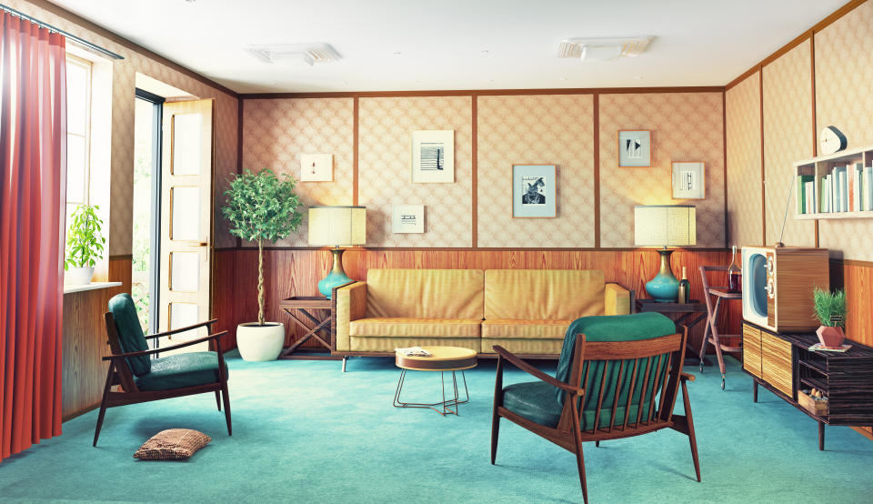 beautiful vintage interior.  3d renderin