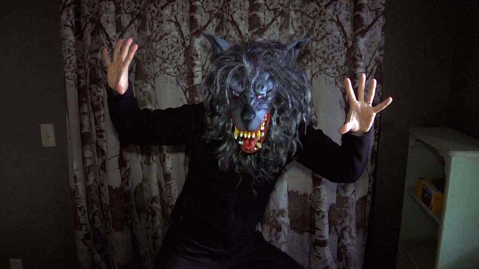 a masked Mark Duplass in Creep, one of the best horror movies on netflix