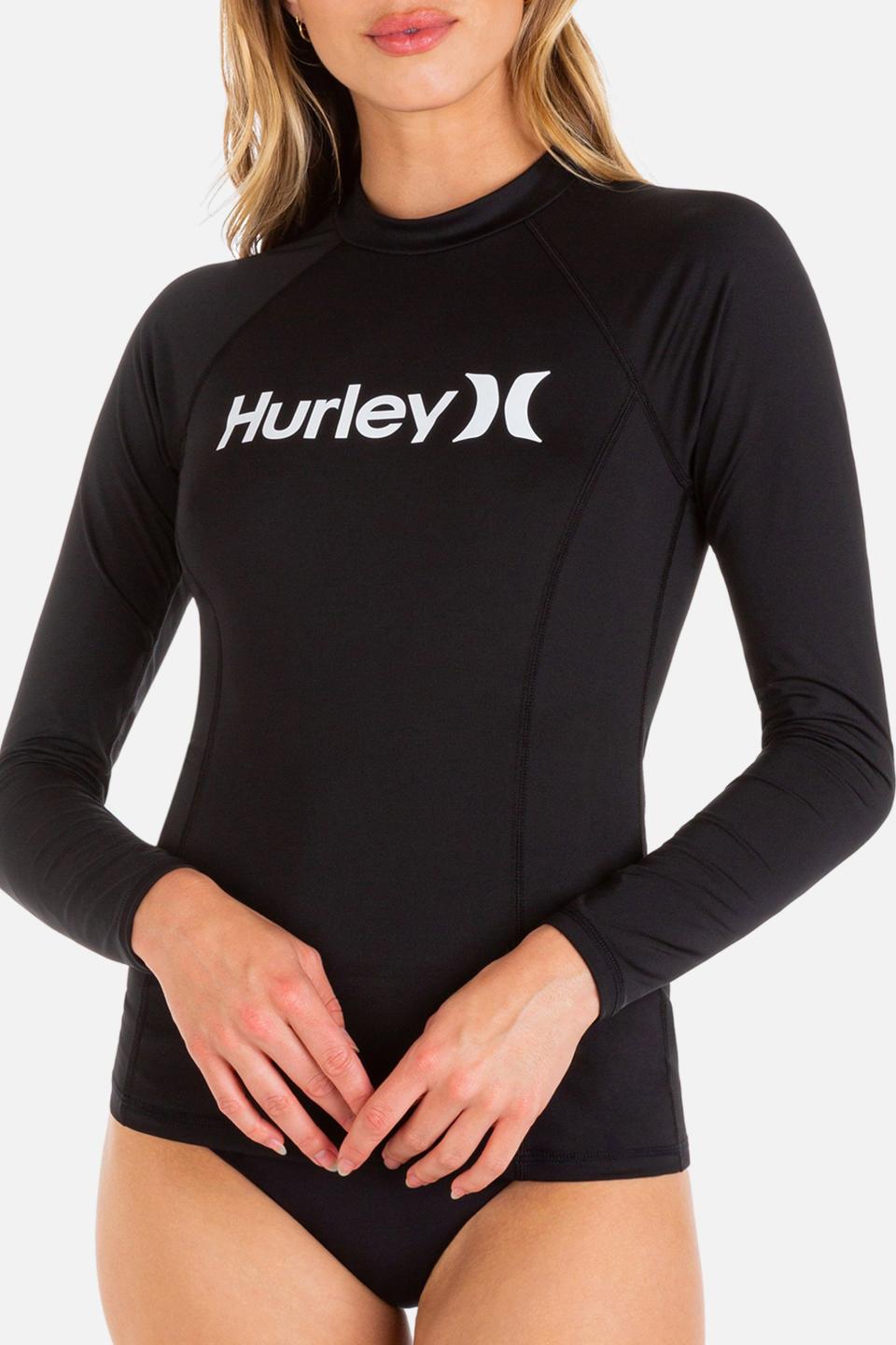 <p><a href="https://go.redirectingat.com?id=74968X1596630&url=https%3A%2F%2Fwww.hurley.com%2Fcollections%2Fwomens-rashguards-surf-shirts%2Fproducts%2Fone-and-only-solid-mock-neck-long-sleeve-rashguard-hr1048-black&sref=https%3A%2F%2Fwww.elle.com%2Ffashion%2Fshopping%2Fg44284810%2Fbest-long-sleeve-swimsuits%2F" rel="nofollow noopener" target="_blank" data-ylk="slk:Shop Now;elm:context_link;itc:0;sec:content-canvas" class="link ">Shop Now</a></p><p>One & Only Solid Mock Neck Rashguard</p><p>$28.00</p><p>hurley.com</p>