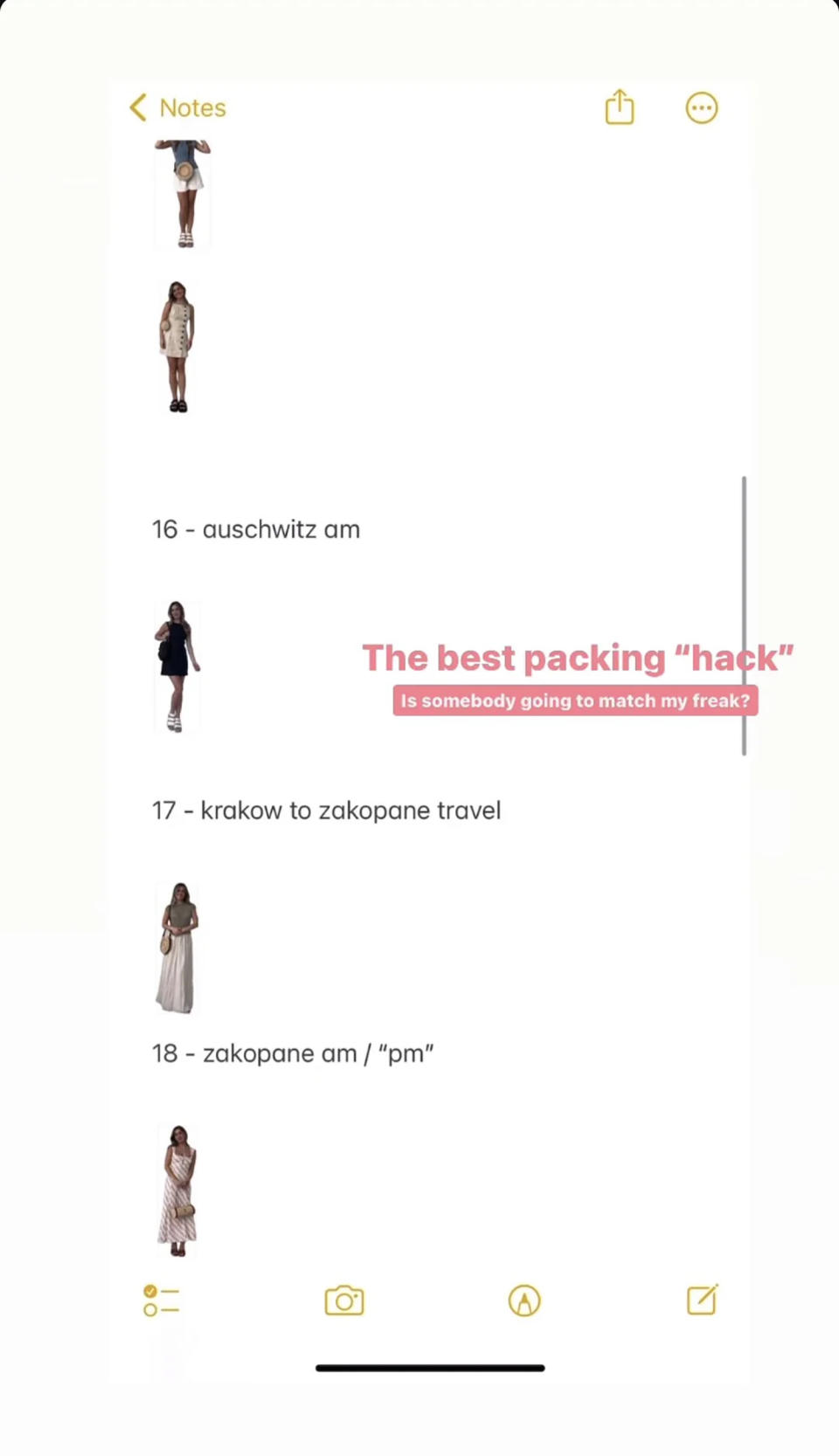 Anna Redman's Auschwitz packing hack