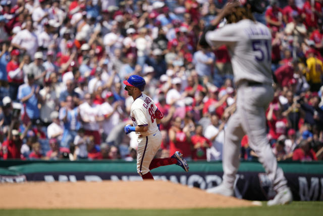 Harper has 3 hits, Phils win 3rd straight over Rockies, 7-3