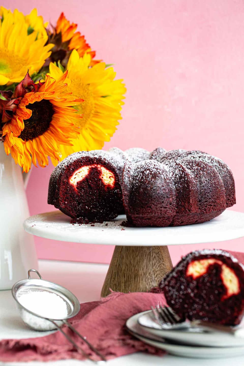 Red Velvet Cream Cheese Bundt Cake