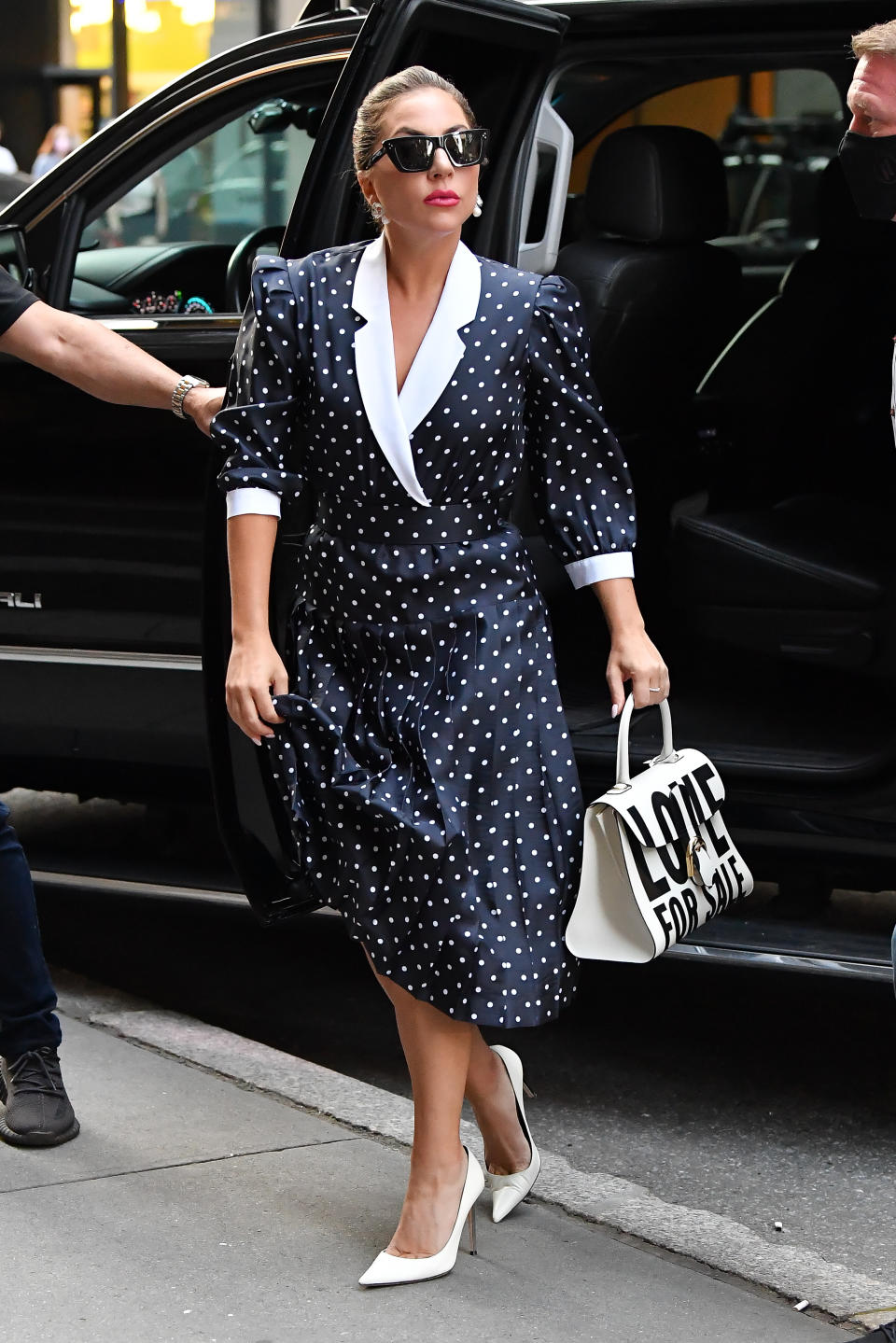 Lady Gaga arrives at Radio City Music Hall in New York City. - Credit: Robert O'Neil / SplashNews.com