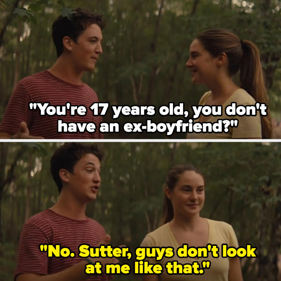 sutter: you're 17 years old, you don't have an ex-boyfriend? Aimee: no sutter, guys don't look at me like that