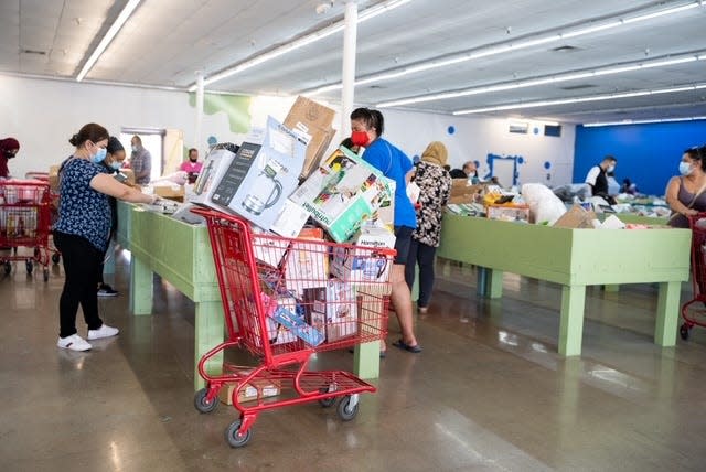 Finding a bargain isn't difficult for shoppers at Bin Mayhem.