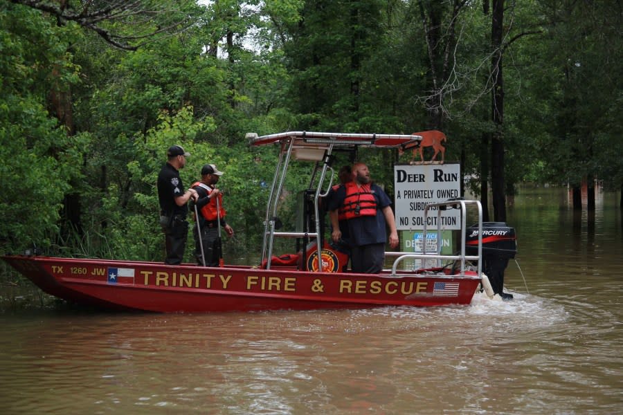 Photo from severe flooding in Trinity County on May 2