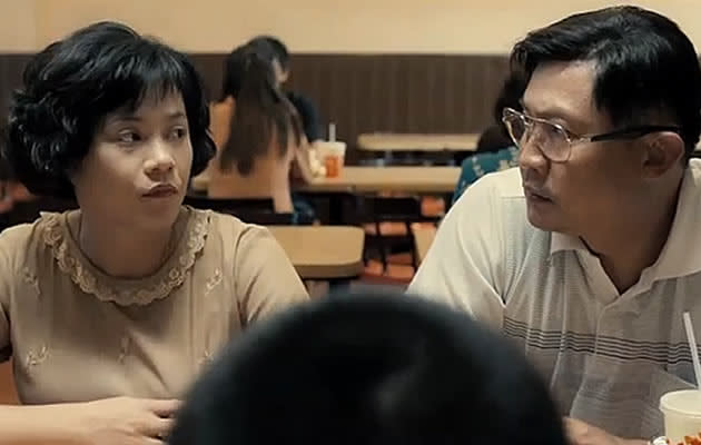 Yeo Yann Yann (left) and Chen Tian Wen (right) in a scene from local film "Ilo Ilo". (YouTube Screengrab)