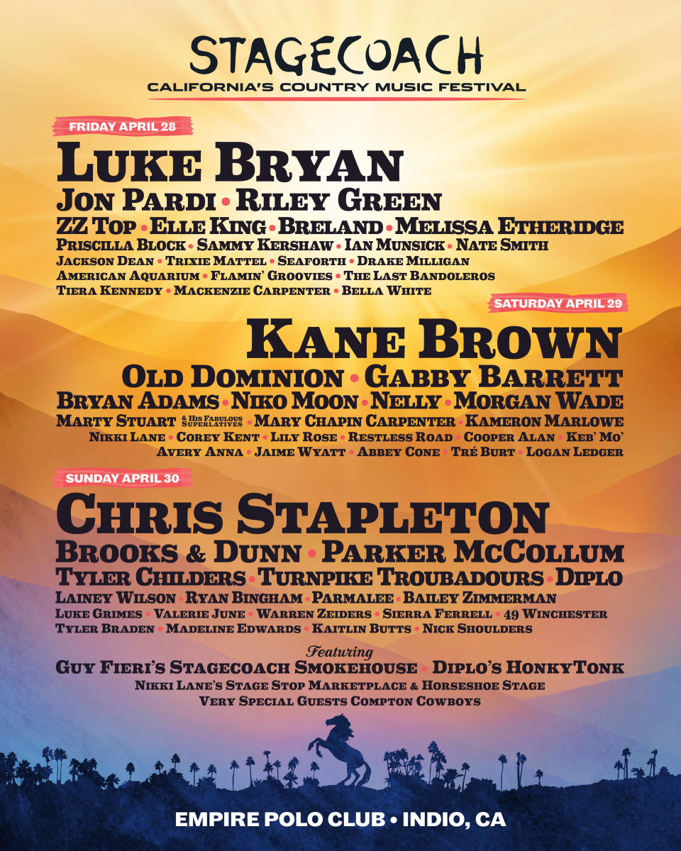 Stagecoach Festival Announces 2023 Lineup With Luke Bryan, Kane Brown