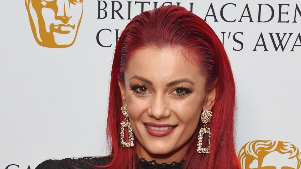 Dianne Buswell with slicked hair 