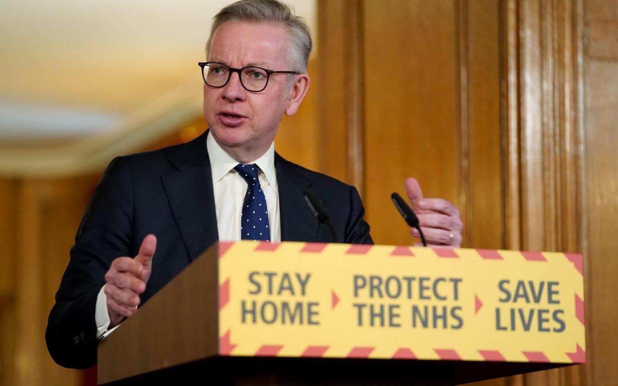 Cabinet Office minister Michael Gove - DOWNING STREET HANDOUT/EPA-EFE/Shutterstock /DOWNING STREET HANDOUT/EPA-EFE/Shutterstock 