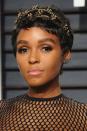 <p>Proving there's a million different ways to wear a pixie crop, Janelle Monae's bejewelled head band gives short hair an evening update.</p>