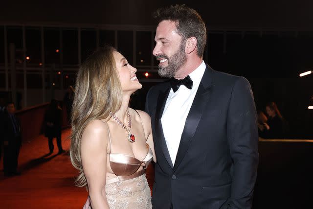 <p>Stefanie Keenan/Getty</p> Jennifer Lopez and Ben Affleck on Nov. 4, 2023