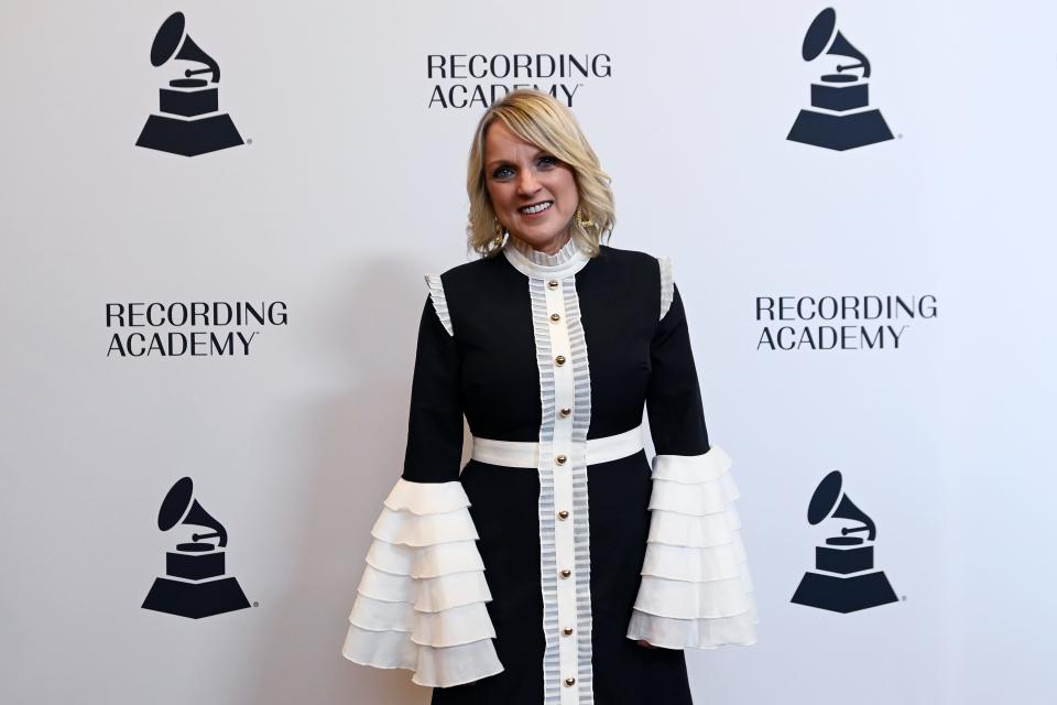 Rhonda Vincent at the Grammy Nominee Celebration on Thursday, March 10, 2022, in Nashville, Tenn. The Recording Academy hosted a red carpet event at the Hutton Hotel. Vincent is nominated for Best Bluegrass Album.