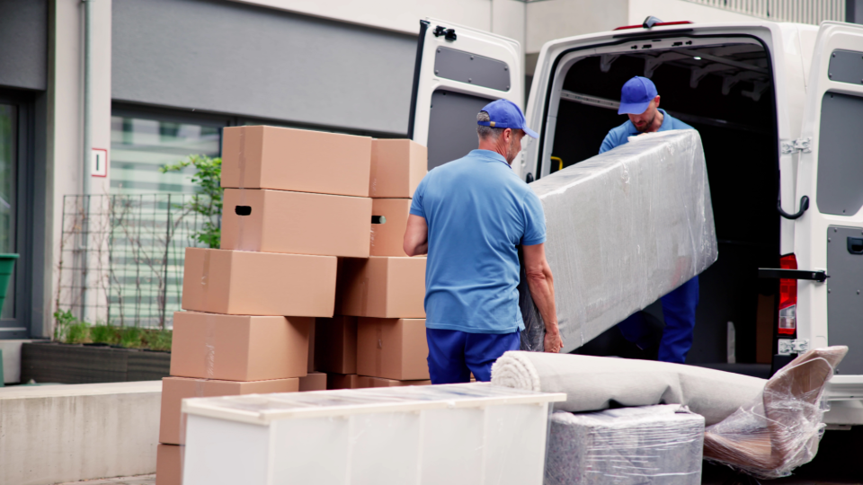 Workers in uniform unload furniture from a moving truck - Andrey Popov/iStockphoto