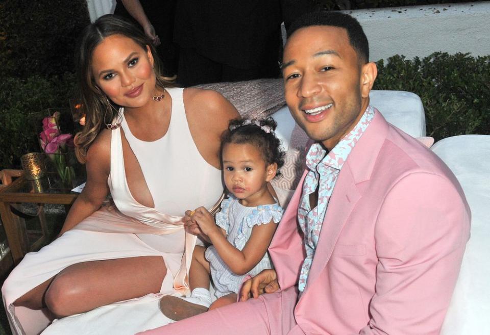 Chrissy Teigen and John Legend with their daughter Luna